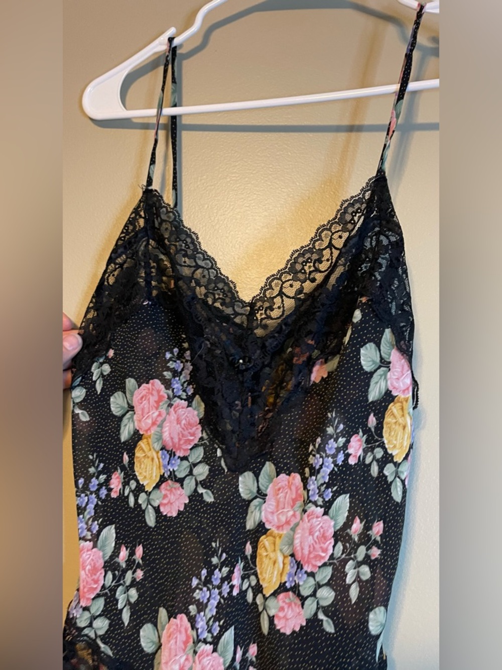 Vintage 1980’s Erica Taylor 2 Piece Floral Lace Sheer Teddy Romper & Robe Set - Picture 7 of 15